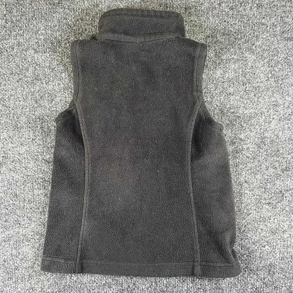 Columbia Sportswear Benton Springs Fleece Vest Girls Small (7/8) Black Mock Neck
